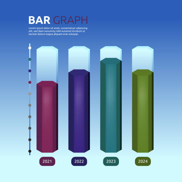 ilustrações, clipart, desenhos animados e ícones de infográfico de dados estatísticos do gráfico da barra de tubo - rating bar graph finance business