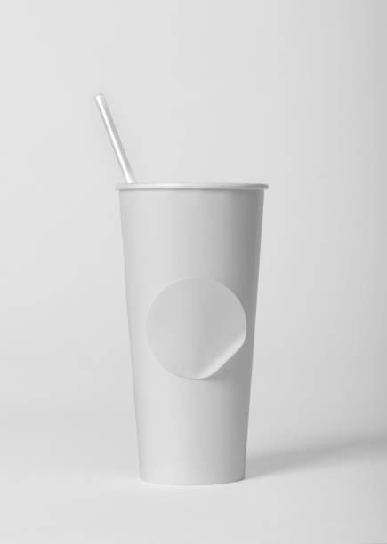 istock Takeaway coffee cup mockup template copy space for your logo or graphic design, isolated on white background 1407949983