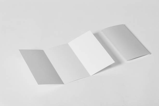 istock Folded Brochure Mockup Template with copy space for your logo or graphic design 1407949988
