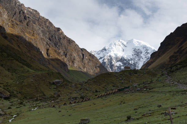 istock Valley below Mt Salkantay trail 1407952525