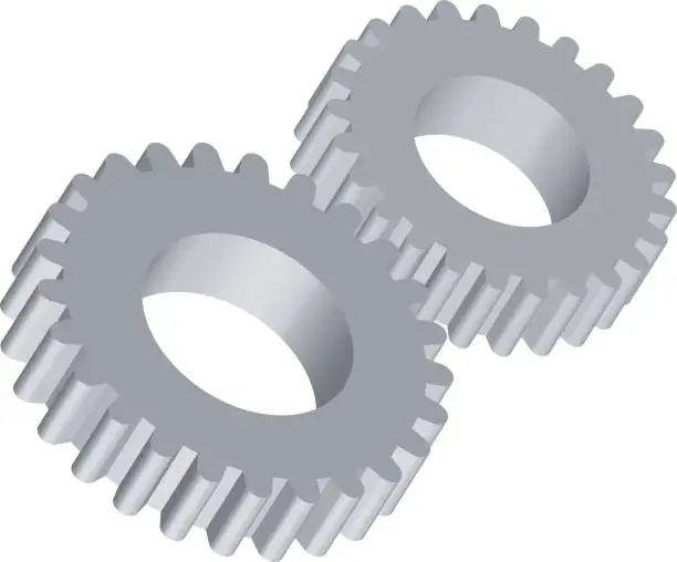 Vector illustration of Vector gear