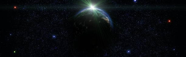 istock Earth and galaxies in space. Science fiction art. 1407954168
