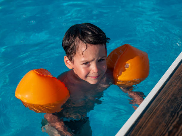 istock Children swimming in the pool 1407956309