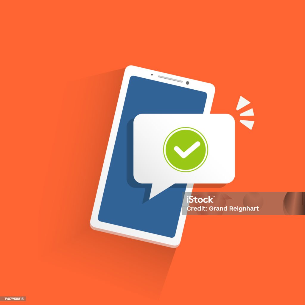 Checking Notification Right Sign Notification Concept Check Mark Sign Notification On The ...