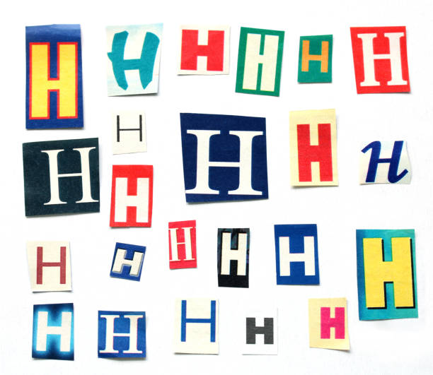 istock letter H, cut from a colorful newspaper 1407960492