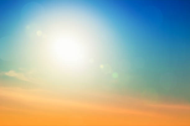 istock Relaxing outdoors vacation landscape concept: Abstract blurred sunlight beach colorful blurred bokeh background with retro effect autumn sunset sky have blue bright, white, and color orange calm. 1407960688