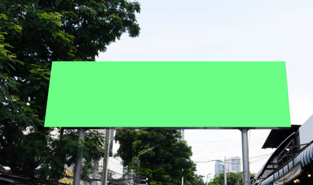 istock Outdoor billboard with green screen background 1407960880