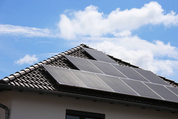 istock Single family house with solar system or photovoltaic system 1407965487