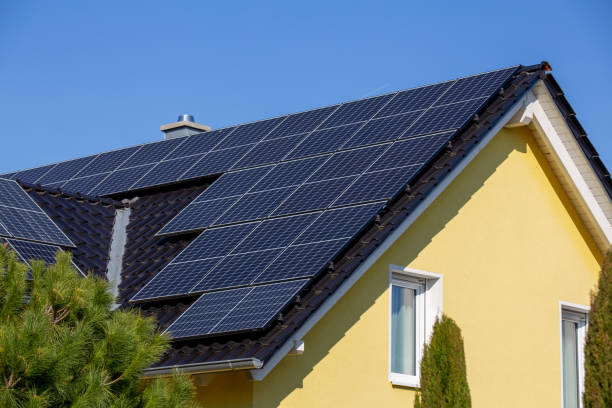 istock Single family house with solar system or photovoltaic system 1407965493
