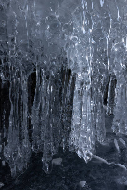 istock Ice caves over frozen lake 1407971520