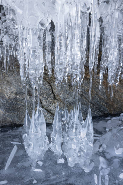 istock Ice caves over frozen lake 1407971522