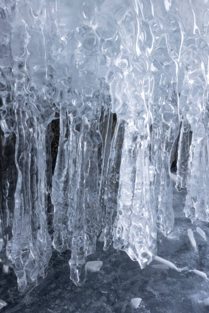 istock Ice caves over frozen lake 1407971527