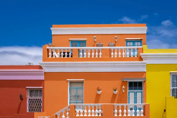 Bo Kaap Township in Cape Town, colorful house in Cape Town South Africa. Bo Kaap