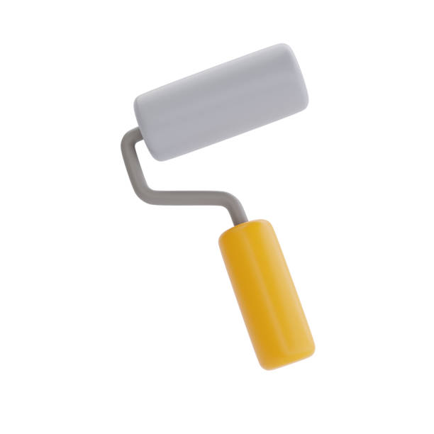 istock construction tools and equipment, sponge roller isolated on white background, labor day. 3d rendering 1407974669
