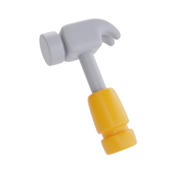 istock construction tools and equipment, hammer isolated on white background, labor day. 3d rendering 1407975624