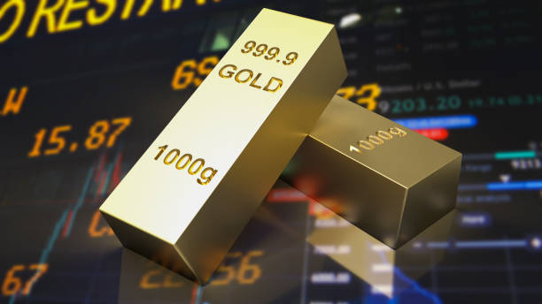 istock The gold bar on business background  3d rendering 1407975952