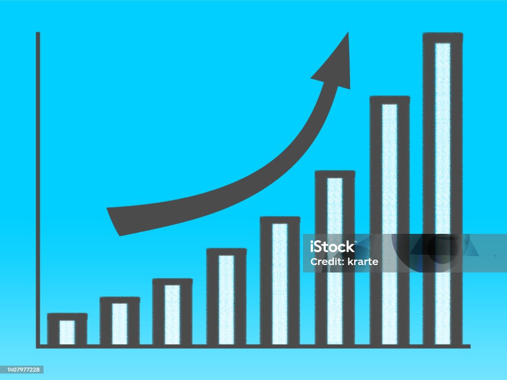 Simple Rising Chart Rising Bar Chart Stock Illustration - Download Image Now ...