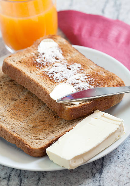 istock Morning toast with butter 140797962