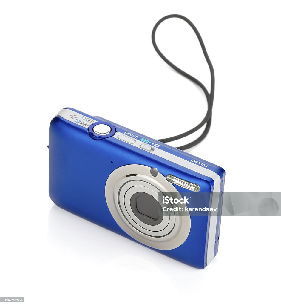 Azul cámara compacta - Foto de stock de Cámara digital libre de derechos