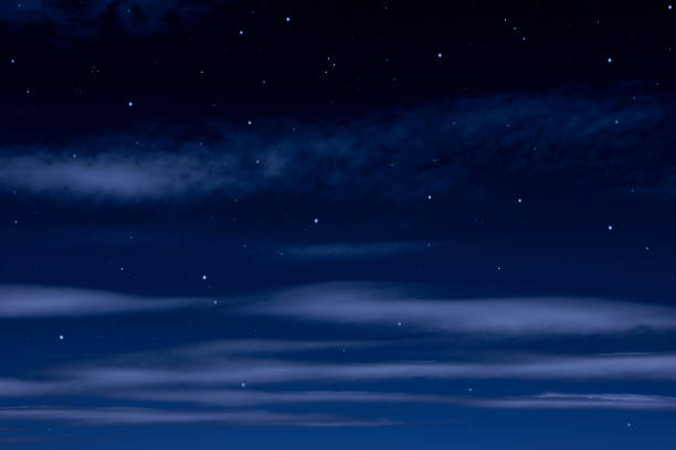 Lots of shining stars and cloudscape with copy space.