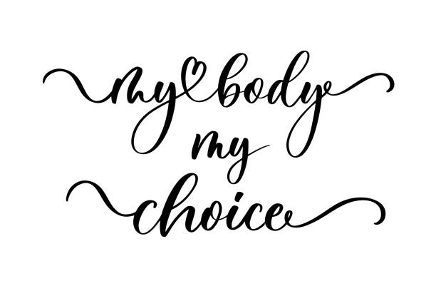 my body my choice. sign. woman rights. - roe vs wade 幅插畫檔、美工圖案、卡通及圖標