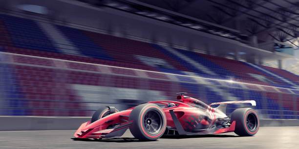 istock A Race Car Moving At High Speed Past A Grandstand 1407983737