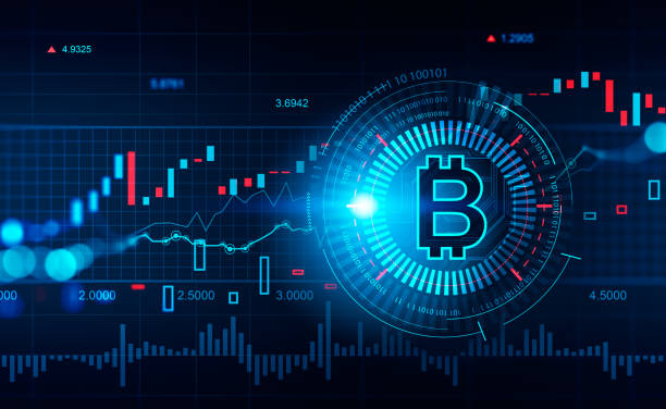 istock Cryptocurrency market, financial data and bar chart, internet banking 1407983843
