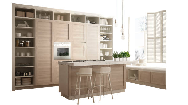 Free Stock Photo of Bright white modern minimalist kitchen interior ...