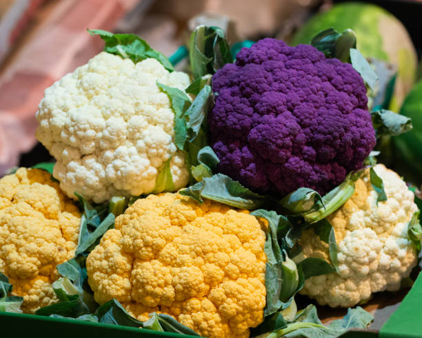 istock Cauliflower colorful in market 1407985505