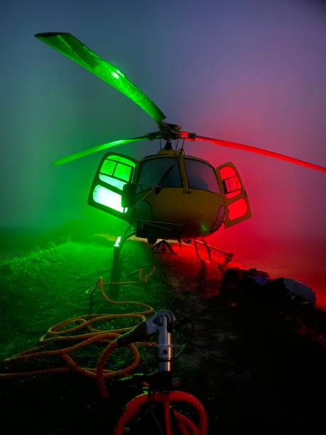 istock Helicopter on lifting mission 1407987503