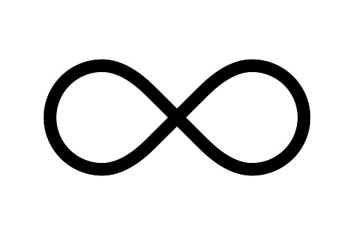 Infinity Stat Line Line Infinity Symbol Editable Stroke Isolated On White Background ...