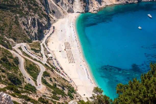 istock Myrtos Beach In Kefalonia , Greece. 1407994776