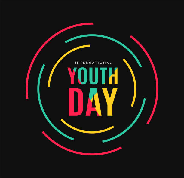 International Youth Day poster. Vector International Youth Day poster. Vector illustration. EPS10 national youth day template stock illustrations