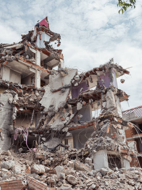 istock Demolition of old building. 1407996841