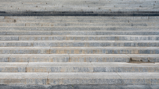 Concrete staircase isolate. Stone or tile steps on a white blank background. High quality photo