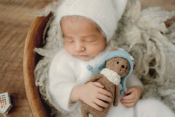 istock Newborn baby boy portrait 1407999330