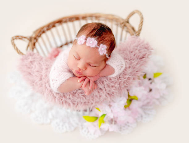 istock Newborn girl photoshoot 1408003921