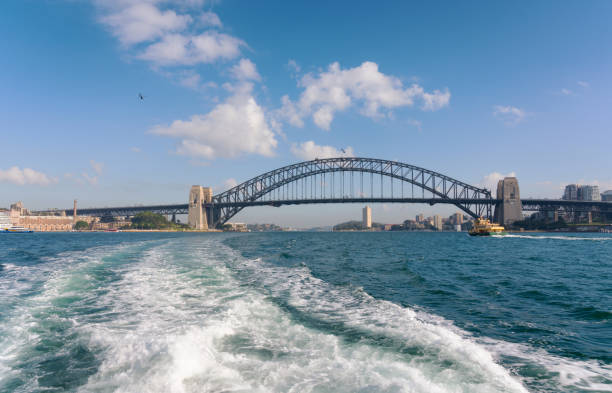 Cruising on Sydney Harbour stock photo
