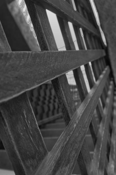 istock Wooden Railing beside staircase in al seef, Dubai 1408007652