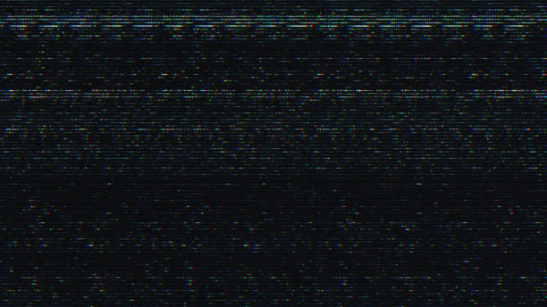 istock Glitch noise static television VFX pack. Visual video effects stripes background, CRT tv screen no signal glitch effect 1408016755