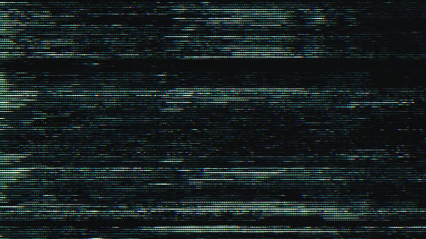 istock Glitch noise static television VFX pack. Visual video effects stripes background, CRT tv screen no signal glitch effect 1408016762