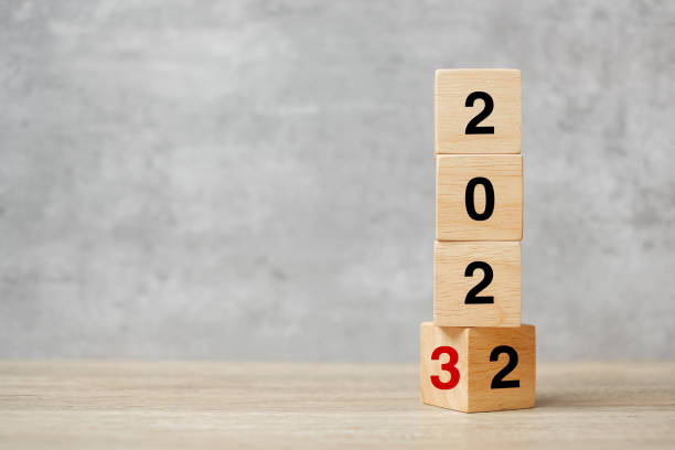 istock block flipping 2022 to 2023 text on table. Resolution, strategy, plan, goal, motivation, reboot, business and New Year holiday concepts 1408017656