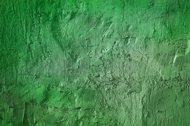 istock Textured wall green. Green background or texture wall. 1408019226