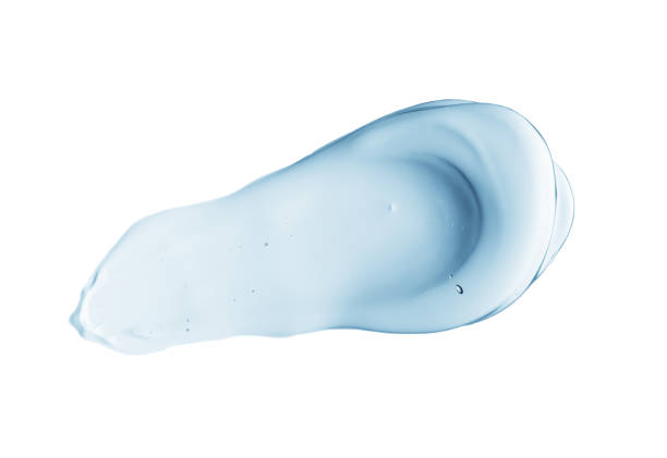 istock Cosmetic liquid gel cream transparent moisturizer serum smudge with bubbles isolated 1408019538