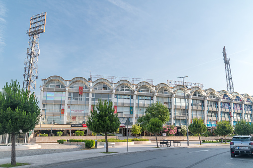 Podgorica, Montenegro - June 4, 2022: Podgorica City Stadium (Montenegrin: Stadion pod Goricom).