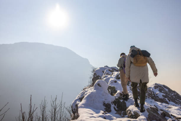 istock Couple hiking during winter day 1408021846