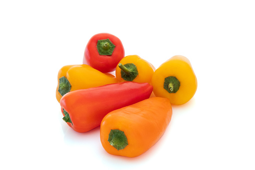 mini peppers insulated on a white background