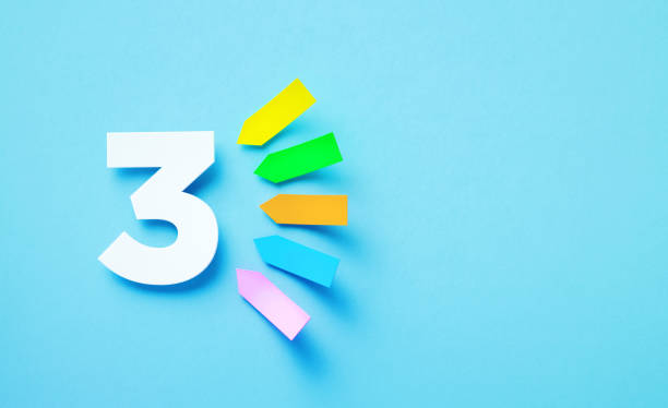 istock White Number 3 Sitting Next To Colorful Adhesive Notes Over Blue Background 1408031980