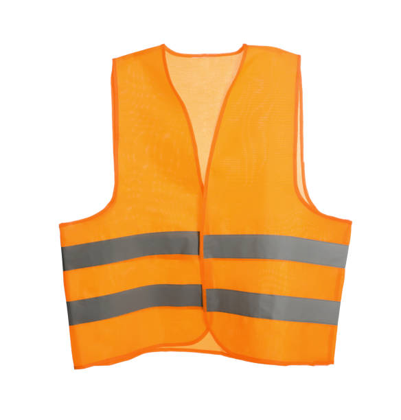 istock Reflective vest isolated on white. Construction tools and equipment 1408032650