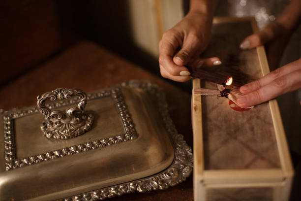 istock The bride and groom put a wax seal 1408043103